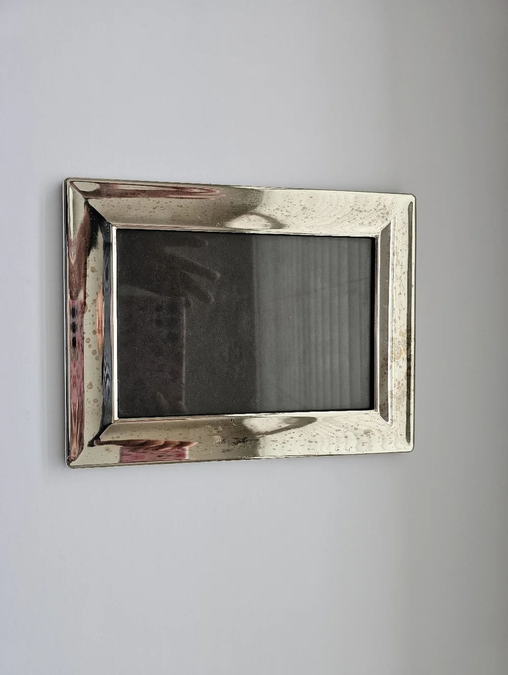 Vintage Polished Silver-Plate 5x7 Beveled Frame - Classic Mirror Finish​